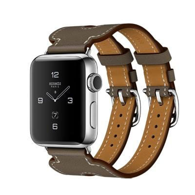 ราคาApple Watch Series 2 Hermes Leather Double Buckle Cuff 38mm.
