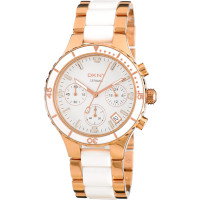 ราคานาฬิกาข้อมือ DKNY Rose Gold Ceramic Bracelet Watch รุ่น NY8504