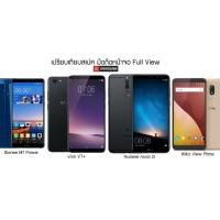 เปรียบเทียบสเปค vivo V7+, Huawei Nova 2i, Wiko View Prime และ Gionee M7 Power มือถือหน้าจอ FullView ใหม่ ช่วงราคา 10,000 บาท