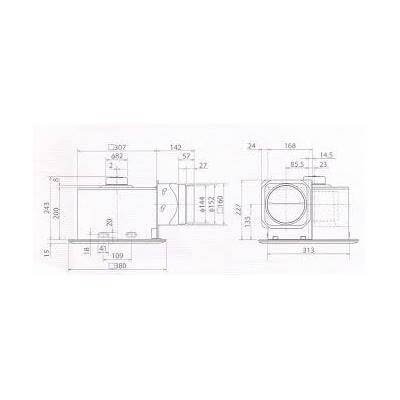 Mitsubishi พัดลมดูดอากาศฝังฝ้าเพดาน ขนาด 8 นิ้ว รุ่น VD-20Z4T3