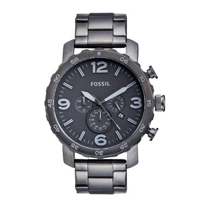 นาฬิกา Fossil Jr1401 รุ่น Fossil Nate Chronograph Stainless Steel Watch