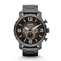 ราคา นาฬิกา Fossil รุ่น JR1437 Nate Chronograph Stainless Steel Watch