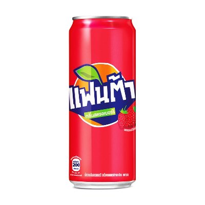แฟนต้า น้ำอัดลมกลิ่นสตรอเบอร์รี่ 325 มล. (Fanta Strawberry Flavoured Drink 325ml)