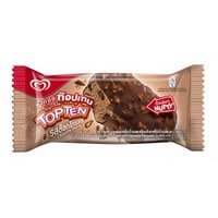 ราคา วอลล์ ท๊อปเทน ไอศครีมดัดแปลงผสมช็อกโกแล็ต เคลือบด้วยรสช็อกโกแลตและถั่วลิสง 3% 57กรัม (Wall's Topten Chocolate Flavour Coating With 3% Peanuts Mixed Chocolate Flavoured Ice Cream 57g)