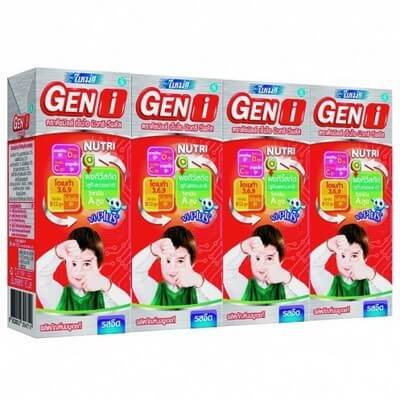 ดัชมิลล์ เจ็นไอ นิวทริ วีพลัส ผลิตภัณฑ์นมยูเอชที รสจืด 180มล. x 4 กล่อง (Dutch Mill Gen i Nutri Vi-Plus Plain Flavour UHT Milk Product 180ml x 4pcs)