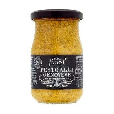 เทสโก้ ฟายเนสท์ ซอสเพสโต้อัลลาจีโนเวเซ่ 190กรัม (นำเข้า) (Tesco Finest Pesto Alla Genovese 190g (Imported))