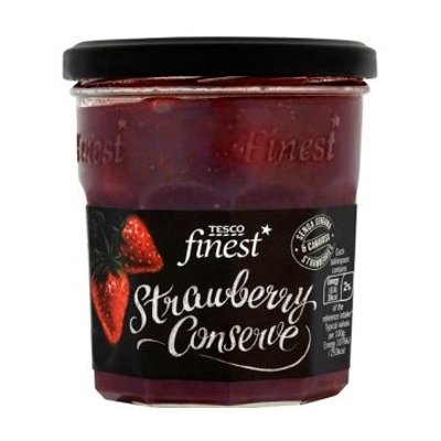 เทสโก้ ฟายเนสท์ แยมสตรอเบอร์รี่ 340กรัม (นำเข้า) (Tesco Finest Strawberry Conserve 340g (Imported))
