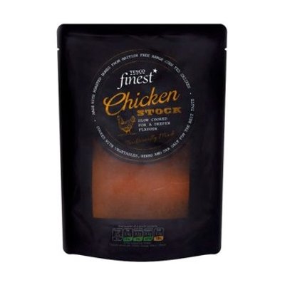 เทสโก้ ฟายเนสท์ น้ำซุปจากไก่ 450มล. (นำเข้า) (Tesco Finest Chicken Stock 450ml (Imported))