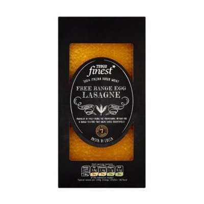 เทสโก้ ฟายเนสท์ ลาซานญ่าไข่ 250กรัม (นำเข้า) (Tesco Finest Free Range Egg Lasagne 250g (Imported))