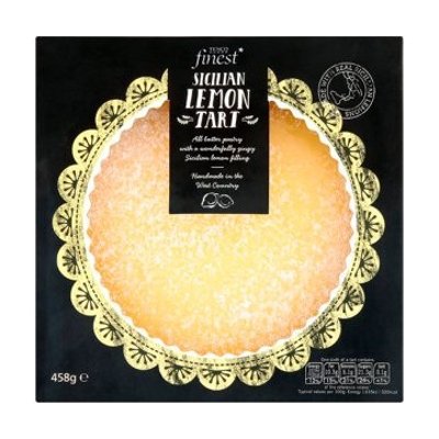 เทสโก้ ฟายเนสท์ ทาร์ตเลมอนซิซิเลี่ยน 458กรัม (นำเข้า) (Tesco Finest Sicilian Lemon Tart 458g (Imported))