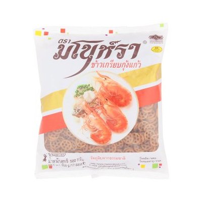 มโนราห์ ข้าวเกรียบกุ้งแก้ว 500กรัม (Manora Unfried Shrimp Chips 500g)