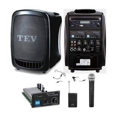 Tev Portable PA System ไมโครโฟนไร้สายพร้อมเครื่องขยายเสียงและลำโพง รุ่น TA-300