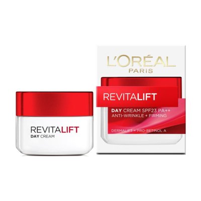 ลอรีอัล ปารีส รีไวทัลลิฟท์ ครีมบำรุงผิวหน้า เพื่อผิวยกกระชับ ลดเลือนริ้วรอย เอสพีเอฟ23 พีเอ++ 20 มล. (L'Oreal Paris Revitalift Anti-Wrinkle and Firming SPF 23 PA++ Day Cream 20ml)