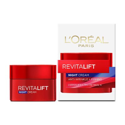 ลอรีอัล ปารีส รีไวทัลลิฟท์ แอนตี้ ริงเคิล แอนด์ เฟิร์มมิ่ง ครีมบำรุงผิวหน้าสำหรับกลางคืน 20 มล. (L'Oreal Paris Revitalift Anti-Wrinkle and Firming Night Cream 20ml)