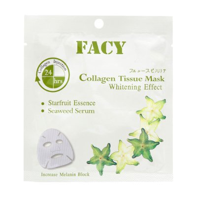 เฟซี่ ไวท์เทนนิ่ง คอลลาเจน ทิชชู่มาส์ก สูตรเพื่อผิวขาวสดใส 21 มล. (Facy Whitening Effect Collagen Tissue Mask 21ml)