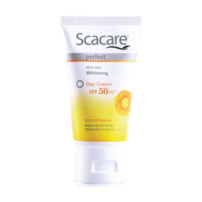 สกาแคร์ เพอร์เฟ็คท์ ผลิตภัณฑ์บำรุงผิวหน้า ผสมสารป้องกันแดด 30 กรัม (Scacare Perfect All In One SPF50 PA Whitening Day Cream 30g)
