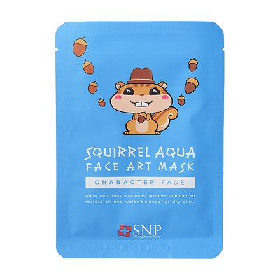 SNP Squirrel Aqua Face Art Mask