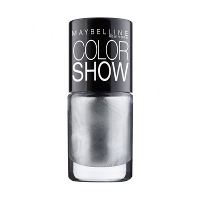 เมย์เบลลีน นิวยอร์ก น้ำยาทาเล็บ คัลเลอร์โชว์ เบอร์ 007 สีซิลเวิอร์ ไลนิ่งซ์ (Maybelline New York Color Show Nail Polish No.007 Silver Linings)