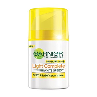 การ์นิเย่ เซรั่มบำรุงผิวหน้า ไลท์ คอมพลีท ซิตี้ เราดี้ SPF36 50 มล. (Garnier Skin Naturals Light Complete City Ready Serum Cream SPF36/PA+++ 50ml)