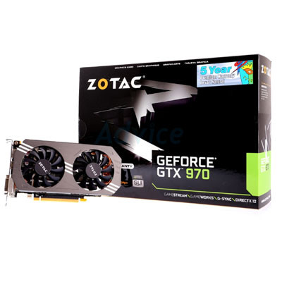 Zotac nVidia GeForce AMP! Extreme Core 4GB GDDR5 รุ่น GTX970