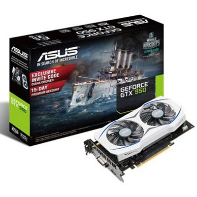 Asus nVidia Strix GeForce DirectCU II 2GB GDDR5 รุ่น GTX950