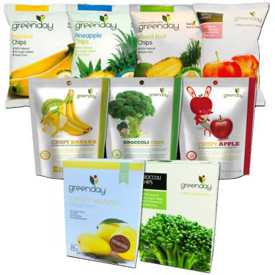 Greenday Fruitfarm Banana, Apple and Broccoli Chips Flavour 3 Packs