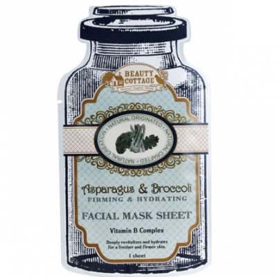 Beauty Cottage Asparagus & Broccoli Firming & Hydrating Facial Mask Sheet