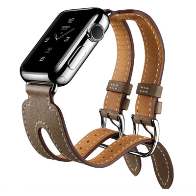 Apple Watch Series 2 Hermes Leather Double Buckle Cuff 38mm.