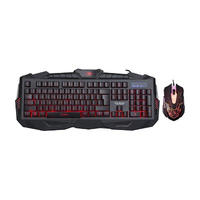 Marvo LED Backlit Wired Gaming Keyboard and Mouse รุ่น KM400