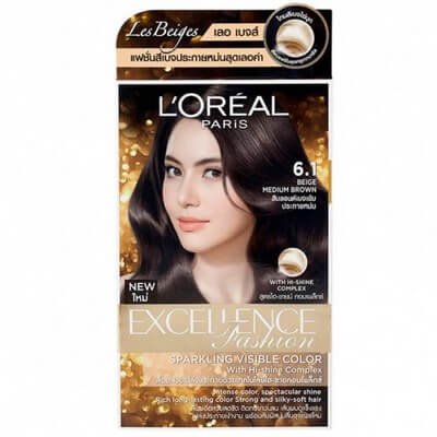ลอรีอัล ครีมเปลี่ยนสีผม สีบลอนด์เบจเข้มประกายหม่น เบอร์ 6.1
