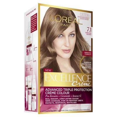 ลอรีอัล ครีมเปลี่ยนสีผม สีบลอนด์เบจประกายหม่น เบอร์ 7.1