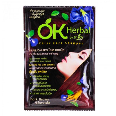 OK Herbal Color Care Shampoo 30ml (โอเค เฮอเบิล แชมพูปิดผมขาว 30 มล.)