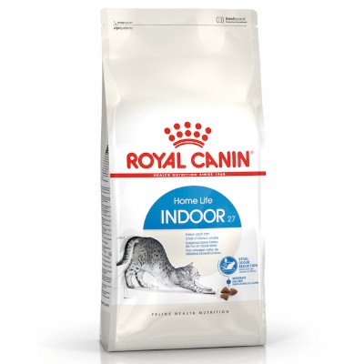 Royal Canin Indoor 27 4kg (โรยัลคานิน อาหารเม็ดแมวโตเลี้ยงในบ้าน สำหรับแมวโต อายุ 1-7 ปี 4 กก.)