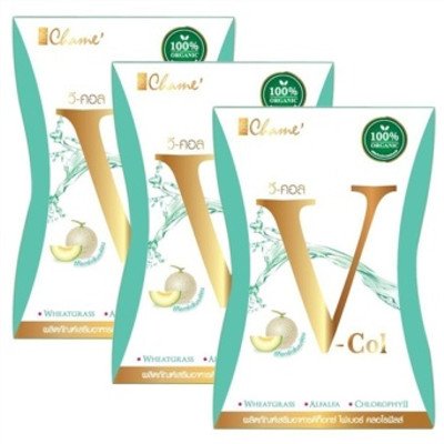 Chame' V-Col 7 pcs x 1 Box (ชาเม่ วีคอล อาหารเสริมดีท็อกซ์ บรรจุ 7 ซอง x 1 กล่อง)
