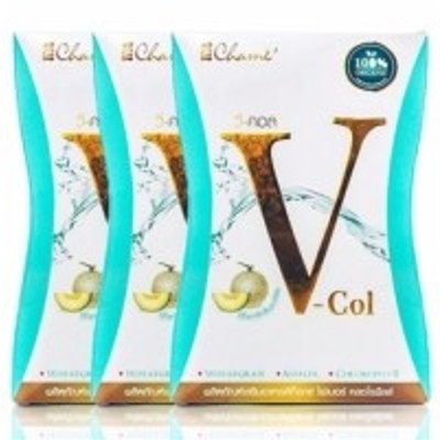 Chame' V-Col 7 pcs x 3 Boxes (ชาเม่ วีคอล อาหารเสริมดีท็อกซ์ บรรจุ 7 ซอง x 3 กล่อง)