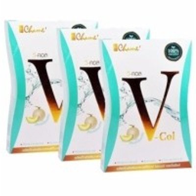 Chame' V-Col 7 pcs x 3 Boxes (ชาเม่ วีคอล อาหารเสริมดีท็อกซ์ บรรจุ 7 ซอง x 3 กล่อง)