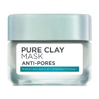 ราคา ลอรีอัล ปารีส เพียวเคลย์มาส์ก แอนตี้-พอร์ โคลนพอกหน้าแบบล้างออก สูตรเพื่อกระชับรูขุมขน 50 กรัม (L'Oreal Paris Pure Clay Mask Anti-Pores 50g)