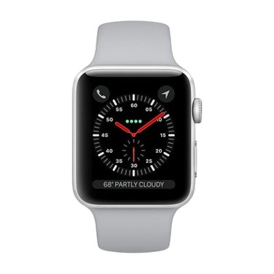 Apple Watch Series 3 (GPS + Cellular) Silver Aluminium Case with Fog Sport Band 38mm