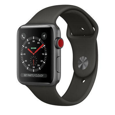 Apple Watch Series 3 (GPS) Space Gray Aluminum Case with Gray Sport Band 38mm
