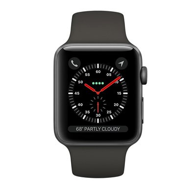 Apple Watch Series 3 (GPS) Space Gray Aluminum Case with Gray Sport Band 38mm