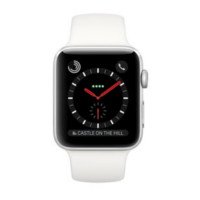 ราคา Apple Watch Series 3 (GPS + Cellular) Stainless Steel Case with Soft White Sport Band 38mm