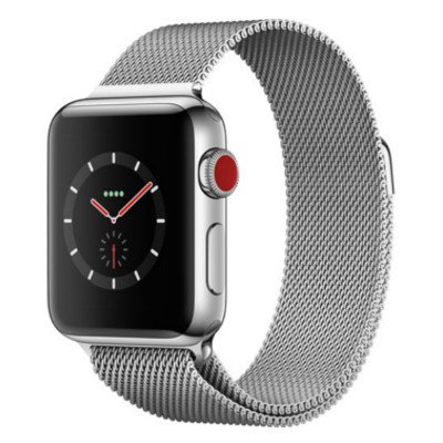Apple Watch Series 3 (GPS + Cellular) Stainless Steel Case with Milanese Loop 38mm