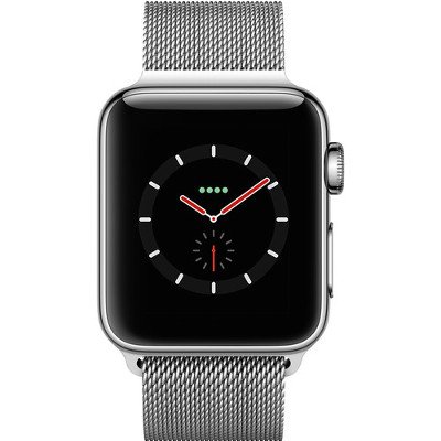 Apple Watch Series 3 (GPS + Cellular) Stainless Steel Case with Milanese Loop 38mm