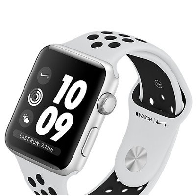 Apple Watch Series 3 Nike+ (GPS) Silver Aluminum Case with Pure Platinum-Black Nike Sport Band 38mm