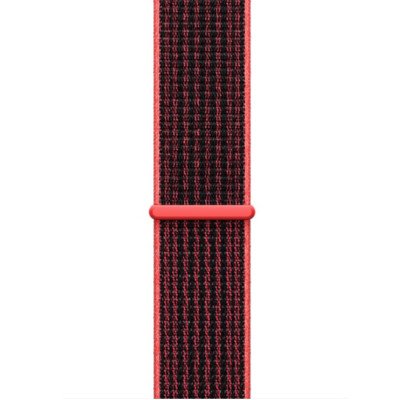 Apple Watch Series 3 Nike+ (GPS + Cellular) Silver Aluminum Case with Bright Crimson-Black Nike Sport Loop 38mm