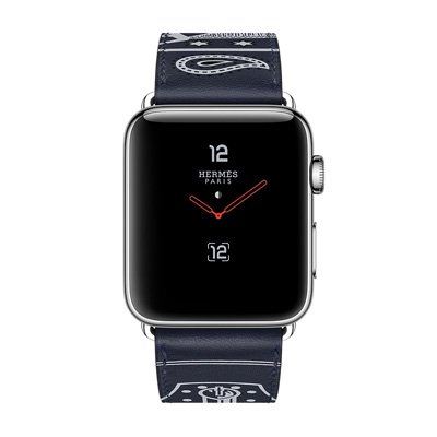 Apple Watch Series 3 Hermes (GPS + Cellular) Stainless Steel Case with Marine Gala Leather Single Tour Eperon d'Or 38mm