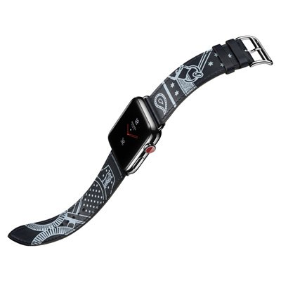 Apple Watch Series 3 Hermes (GPS + Cellular) Stainless Steel Case with Marine Gala Leather Single Tour Eperon d'Or 38mm