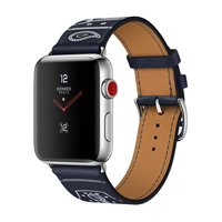 ราคา Apple Watch Series 3 Hermes (GPS + Cellular) Stainless Steel Case with Marine Gala Leather Single Tour Eperon d'Or 42mm