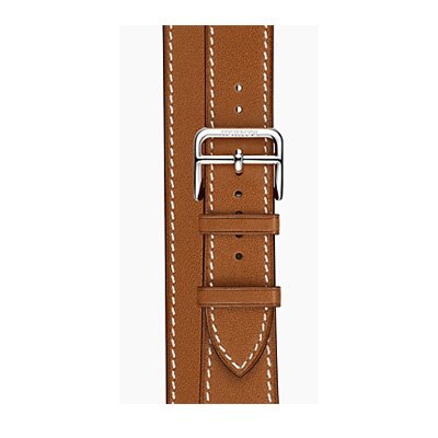 Apple Watch Series 3 Hermes (GPS + Cellular) Stainless Steel Case with Fauve Barenia Leather Double Tour 38mm