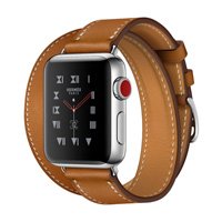 ราคา Apple Watch Series 3 Hermes (GPS + Cellular) Stainless Steel Case with Fauve Barenia Leather Double Tour 38mm